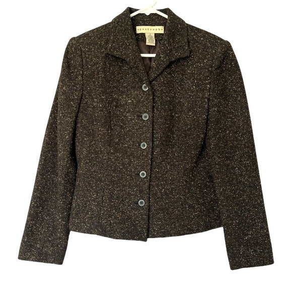 Women's Brown Tweed Jacket - Picture 1 of 6